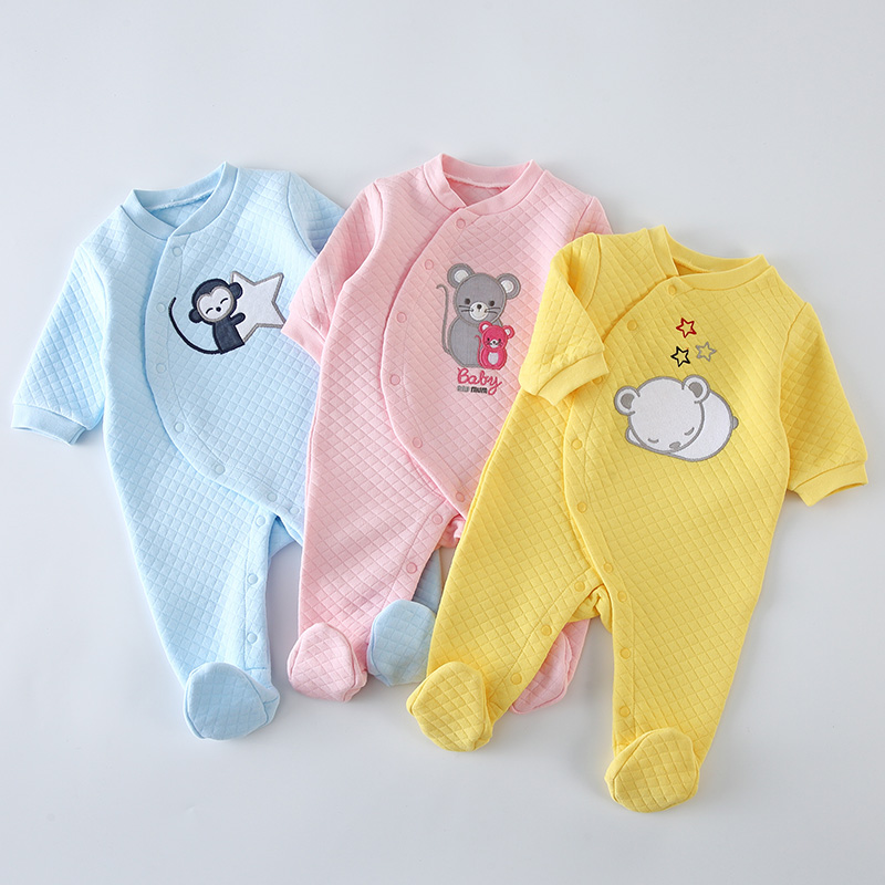 Baby Products Useful - ชุดรอมเปอร์เด็กทารก ผ้าฝ้าย แขนยาว แบบ unisex ชุดนอนเด็กแรกเกิด