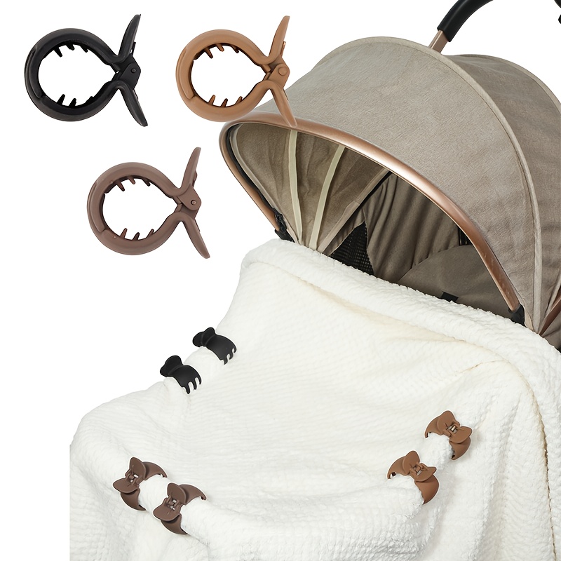 Stroller Accessories - คลิปหนีบรถเข็นเด็กแบบหนีบ 2 ชิ้น คลิปหนีบรถเข็นเด็กแบบพกพา ตะขอเกี่ยวรถเข็นเด็ก คลิปหนีบเบาะรถยนต์เด็ก