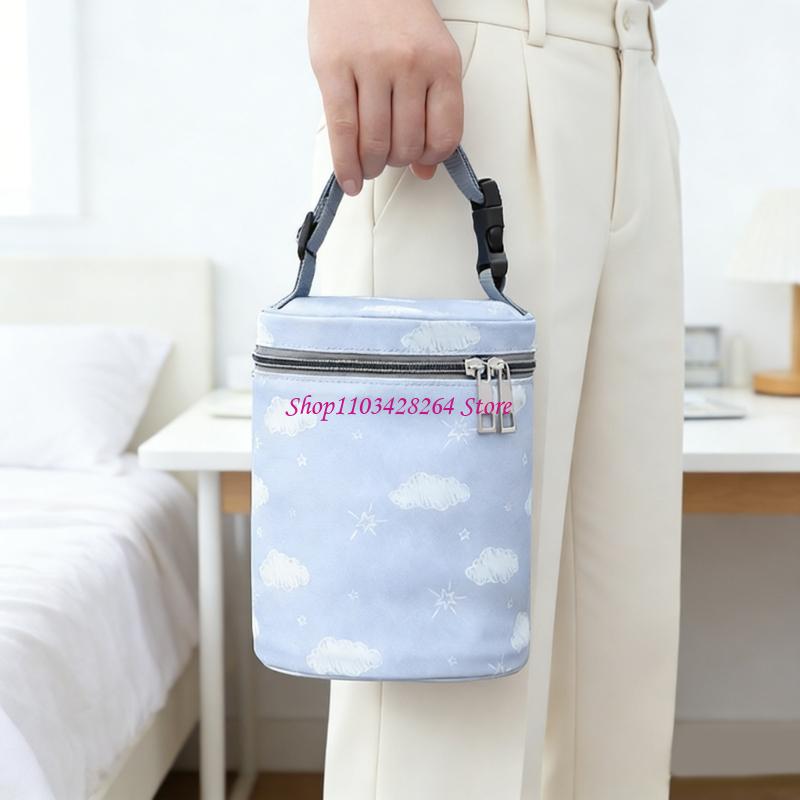Portable Bottle Warmer - ปลอกใส่ขวดหุ้มฉนวนพิมพ์ลายการ์ตูนสำหรับทารกผ้าโพลีเอสเตอร์พกพาสะดวกขณะเดินหรือเดินทาง