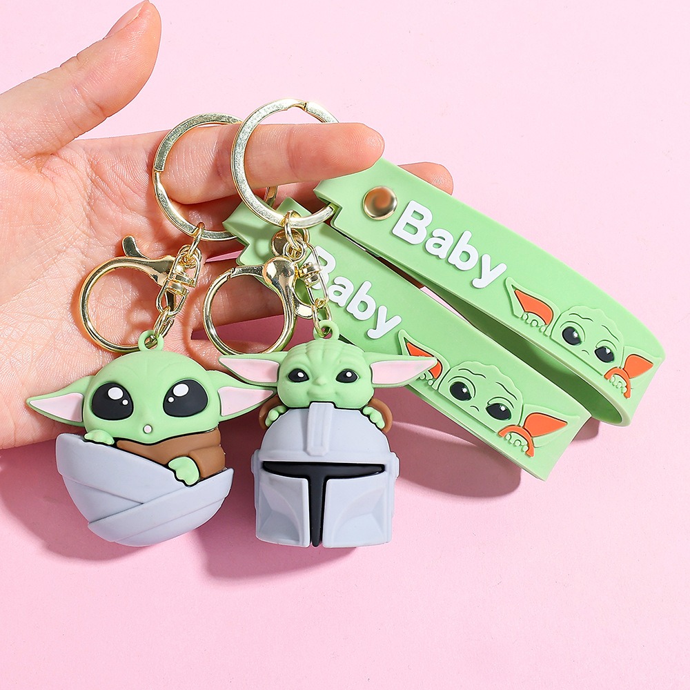 Baby Yoda Products - พวงกุญแจซิลิโคน 3D หลายแบบ ลายโกรกู เบบี้โยดา ดีไซน์น่ารัก