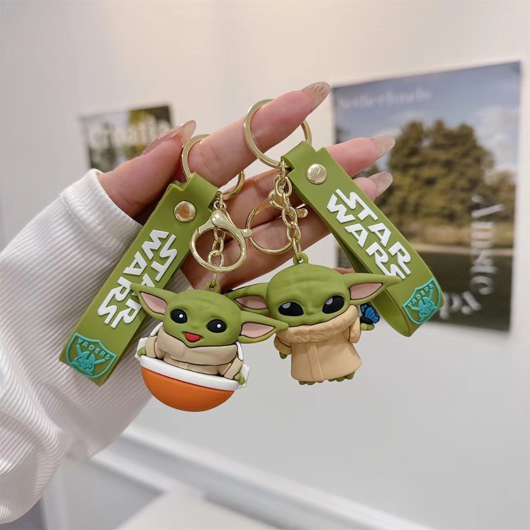 Baby Yoda Products - พวงกุญแจสตาร์วอร์ส 1/4 สไตล์ ตัวละครมาสเตอร์โยดา รูปเด็ก จี้ห้อยกระเป๋า
