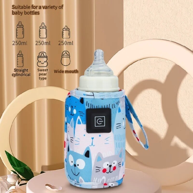 Portable Bottle Warmer - 1ชิ้นนมร้อน USB อุณหภูมิคงที่ใช้ในครัวเรือนสามเกียร์ปรับกลางแจ้งแบบพกพาขวดสากลแขนอุ่น