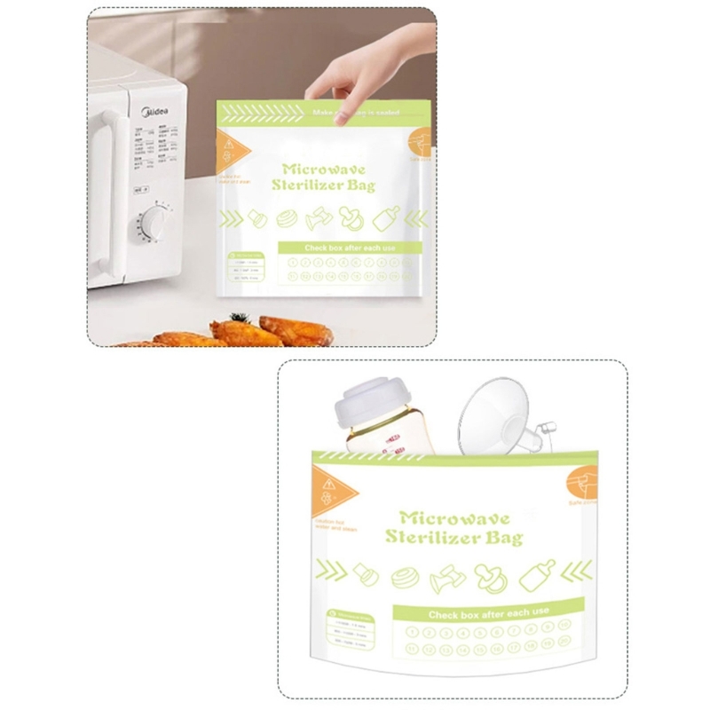 ถุงนึ่งฆ่าเชื้อด้วยไอน้ำในไมโค - Baby Bottle Sterilizer บทวิจารณ์และราคา