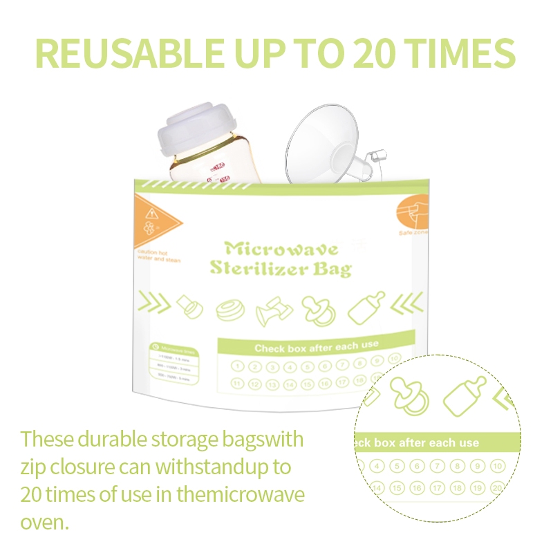 ถุงฆ่าเชื้อในไมโครเวฟแบบใช้ซ้ำ - Baby Bottle Sterilizer บทวิจารณ์และราคา