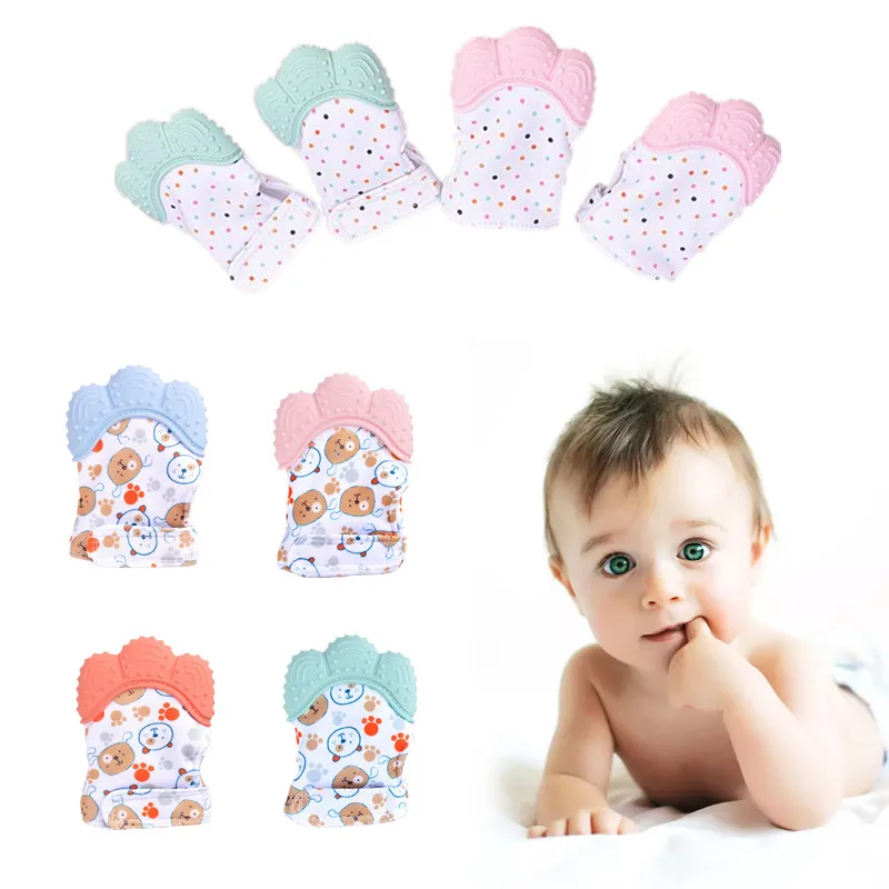 ถุงมือซิลิโคนกันกัดสำหรับเด็กท - Teething Mitten Baby บทวิจารณ์และราคา
