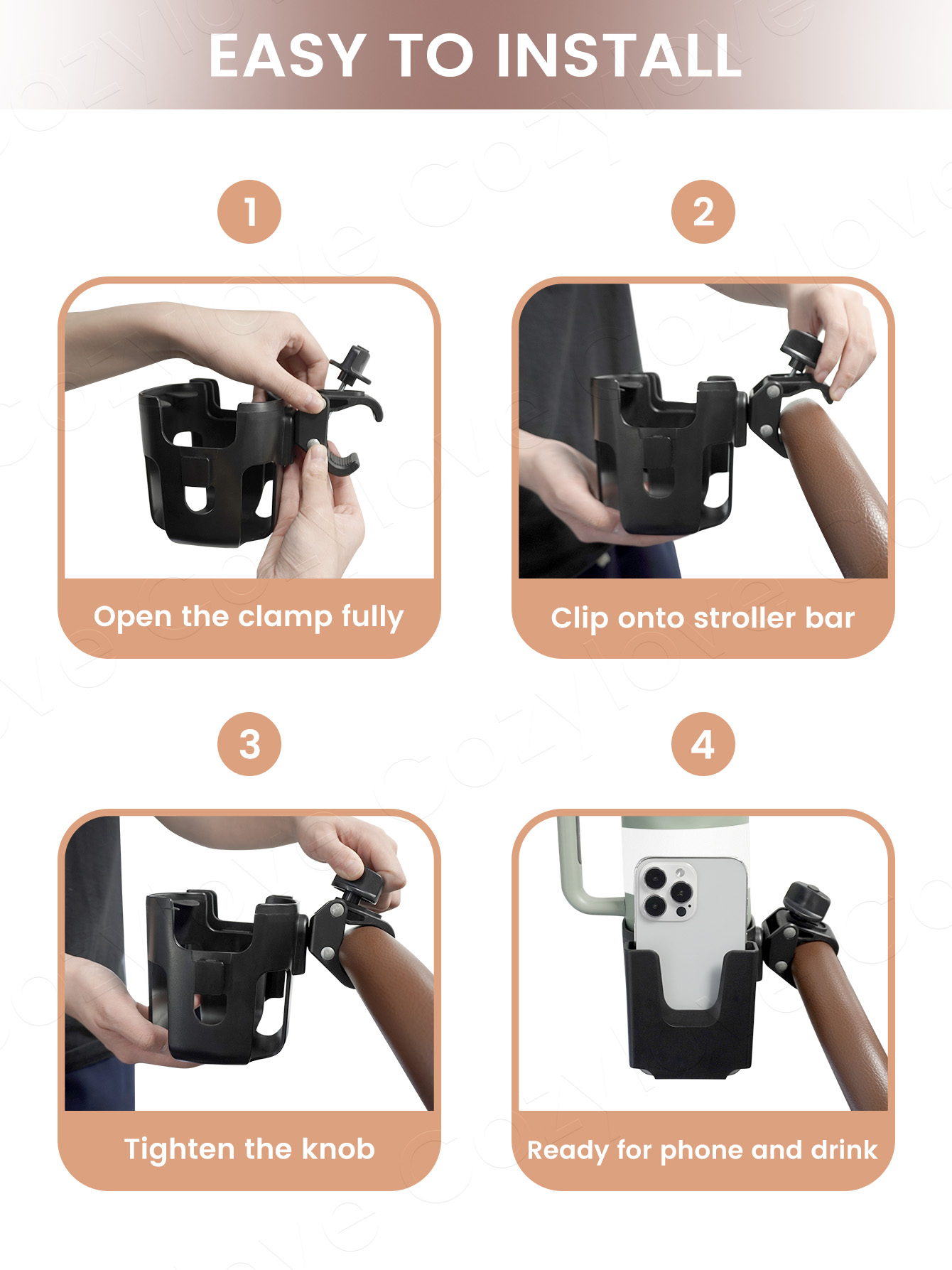 ที่วางแก้วรถเข็นเด็กขนาดใหญ่พร - Stroller Accessories บทวิจารณ์และราคา