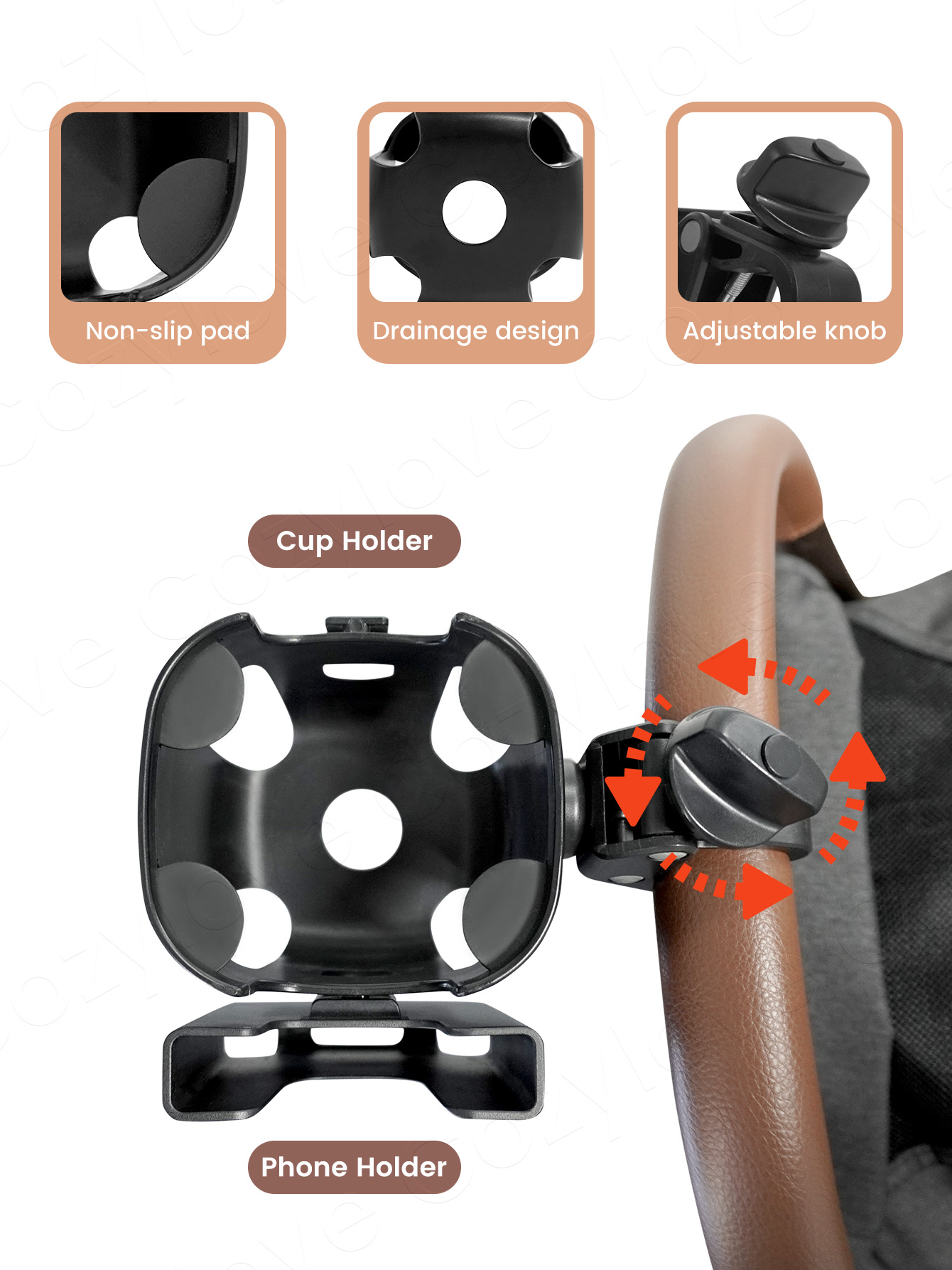 ที่วางแก้วรถเข็นเด็กขนาดใหญ่พร - Stroller Accessories บทวิจารณ์และราคา